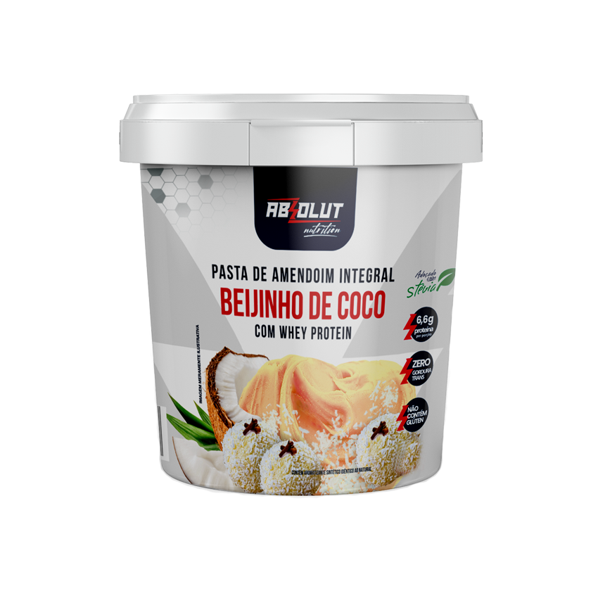 Pasta de amendoim beijinho de coco com Whey Protein 500G- Absolut